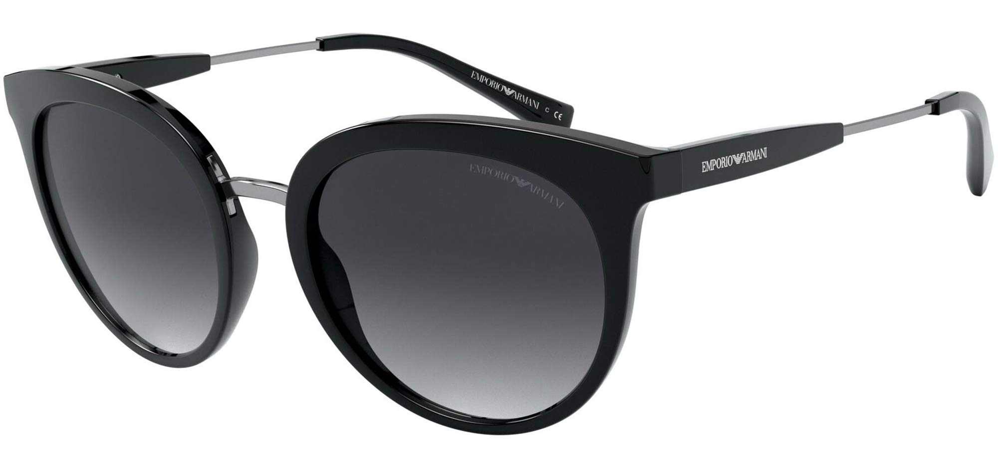Emporio Armani EA 4145 50018G Sunglasses - Shiny Black Frame UV Protection - Stylish for Driving, Beach & Outdoor Activities