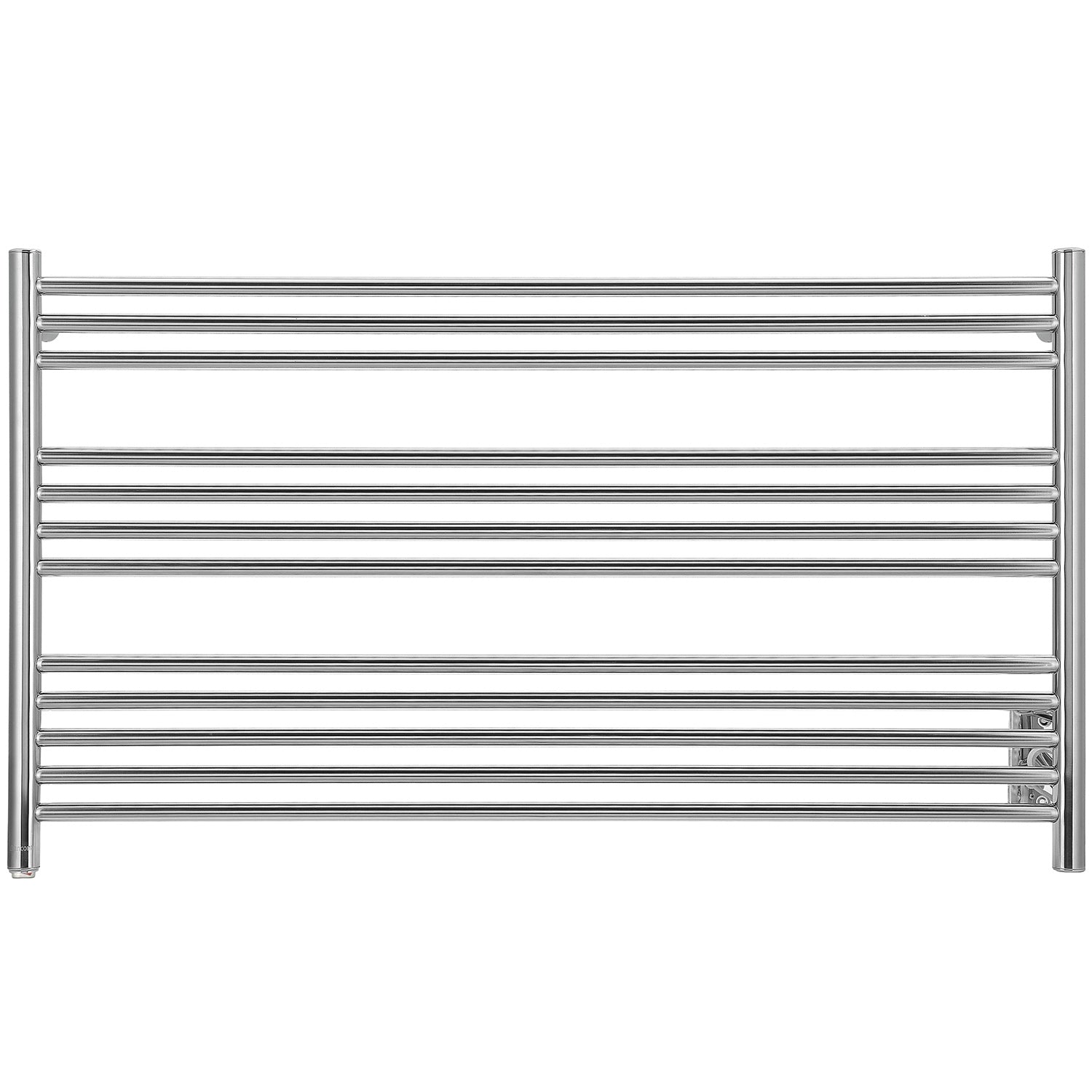 Ancona Amplia Dual 12 Bar Hardwired & Plug-in Chrome Towel Warmer - Premium Bathroom Heated Towel Rack for Spa, Luxury Home & Hotel Use