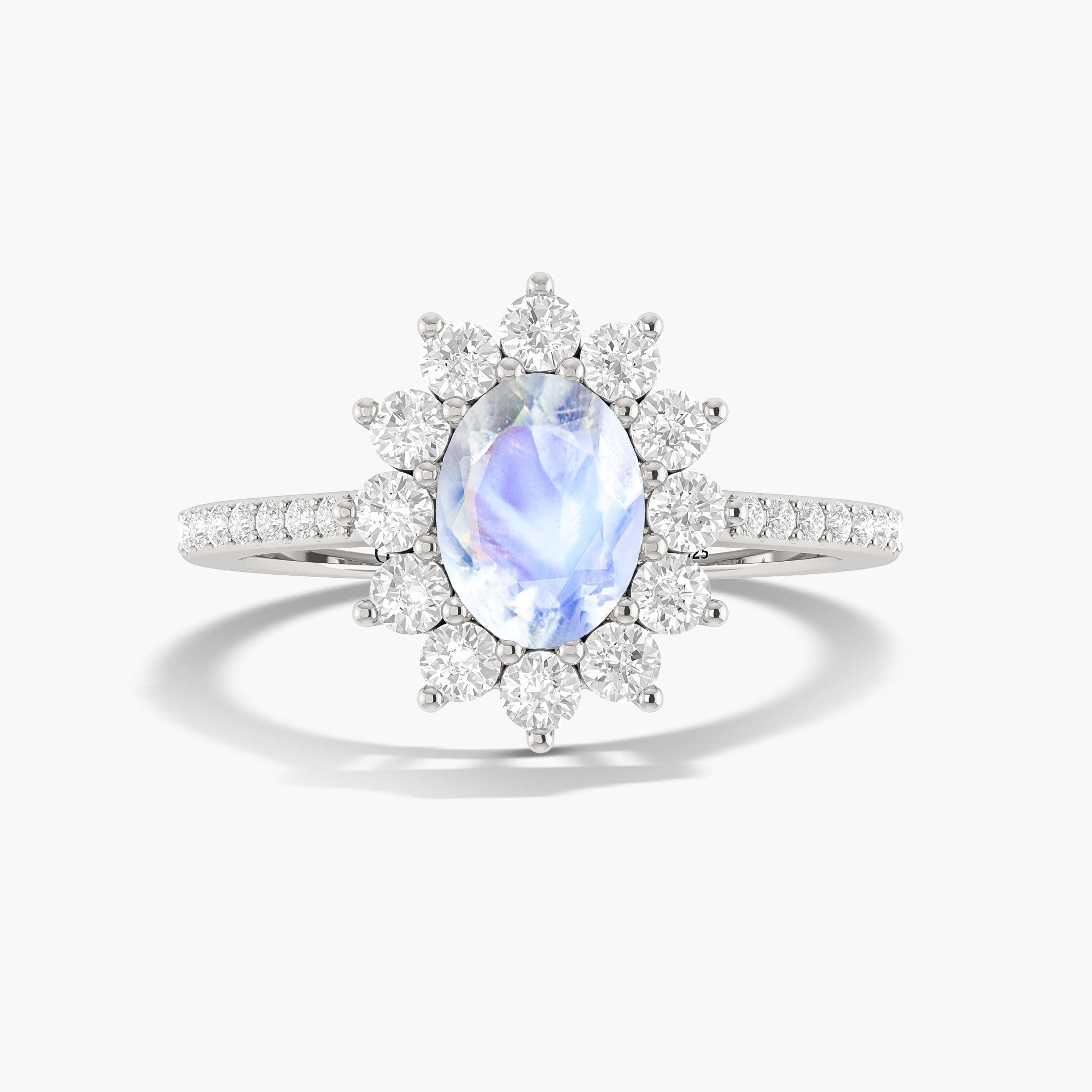 Stunning White Rainbow Moonstone Gold Wedding Ring for Women - Elegant Bridal Jewelry for Engagement, Anniversary & Special Occasions