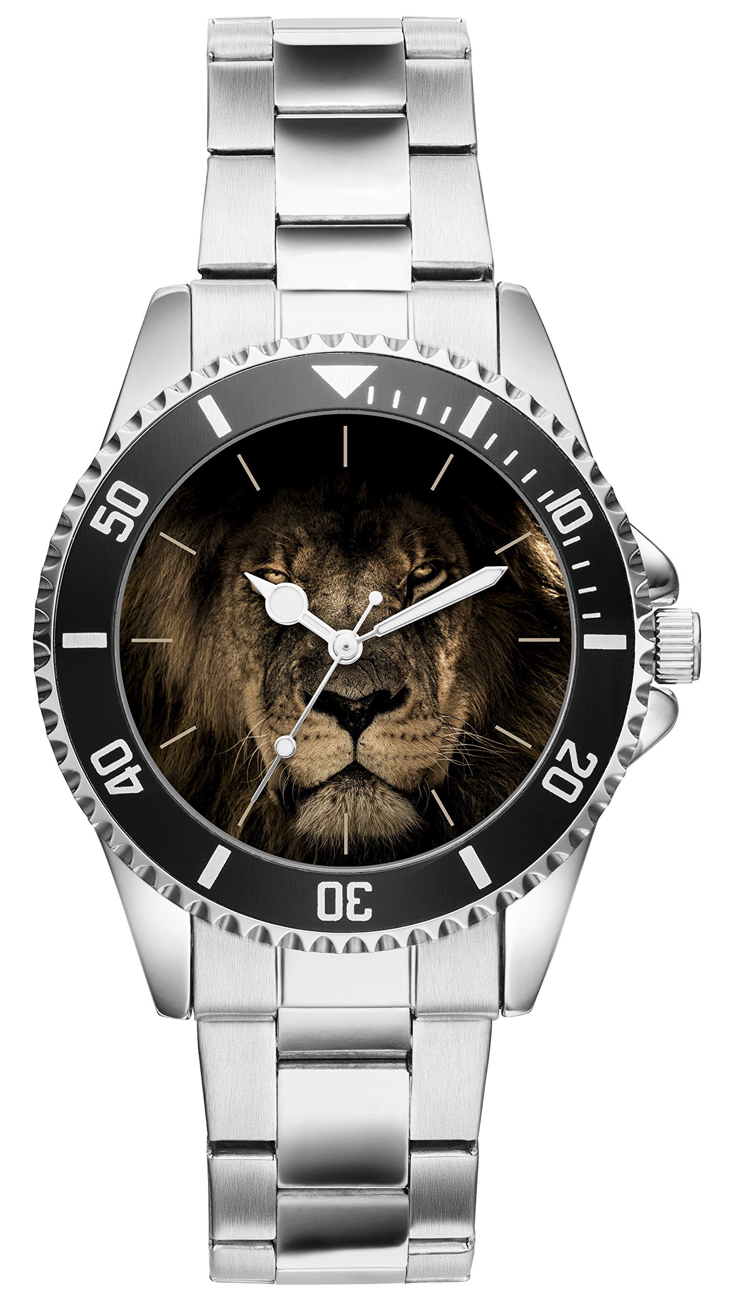 KIESENBERG Lion-Themed Gift Watch 20498 - Stylish Men's Wristwatch for Birthday, Anniversary & Special Occasions
