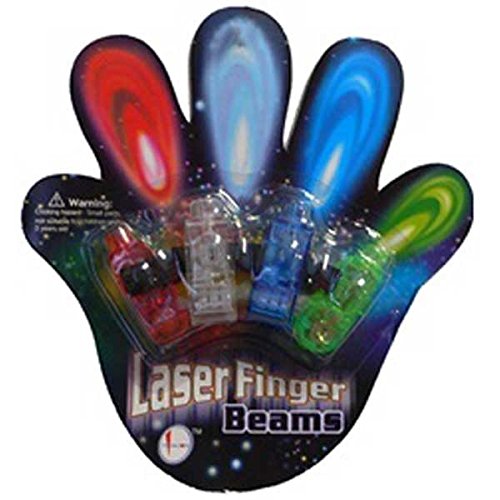 Flashing Panda LED Finger Ring Flashlights - 48 Pack (12 Cards of 4 Colors) - Fun Party Favors, Emergency Light for Camping, Halloween & Night Events