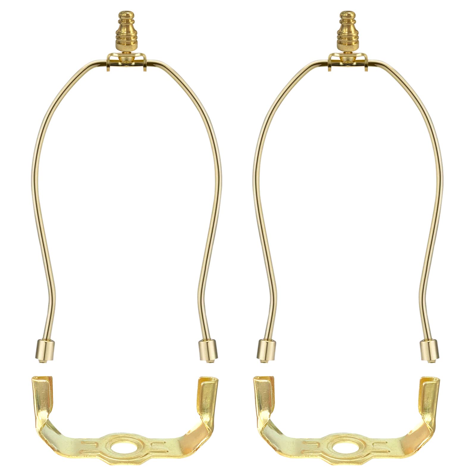 Heavy Duty Detachable Lamp Shade Harp Holder for Table & Floor Lamps - 2 Pack with 3/8