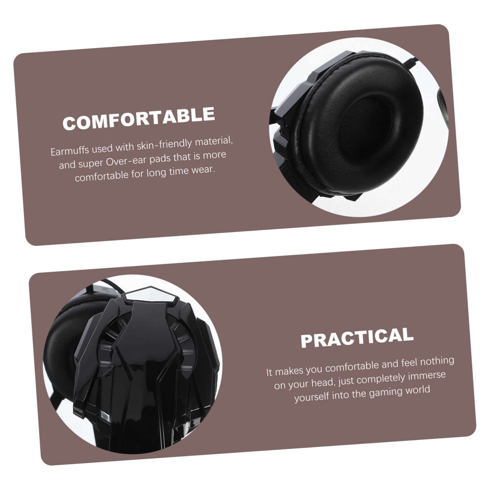 Mikikit E-Sports LED Gaming Headphones i3000 - Noise Cancelling Headset with Microphone for PC, PS5, Xbox - Perfect for Competitive Gaming & Streaming