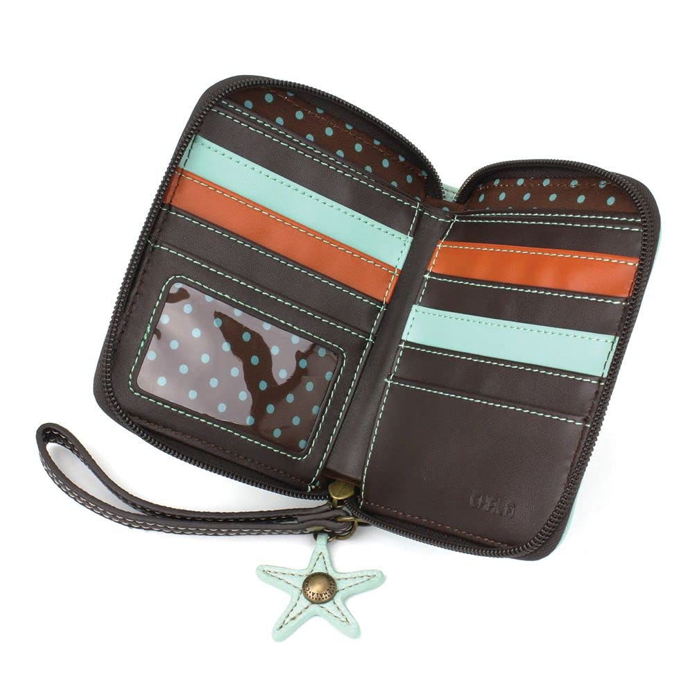 Chala Handbags Mermaid Zip-Around Wallet Wristlet - Stylish Women's Clutch Purse for Everyday Use, Parties & Travel Accessories