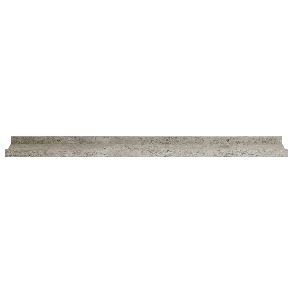 Floating Shelf Wall Mount - Set of 2 Concrete Gray Wall Shelves 31.5