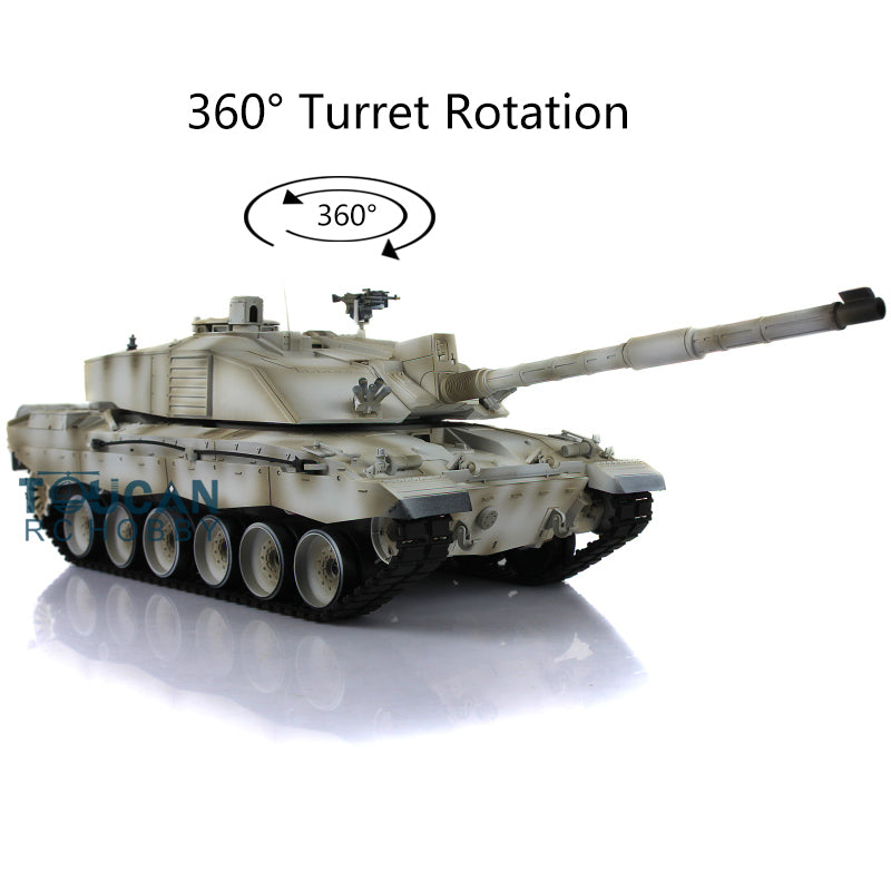 2.4Ghz Henglong 1:16 Scale British Challenger II RTR RC Tank - 360° Rotating Turret, Ready-to-Run Remote Control Model with Battery & Charger - Perfect for Military Enthusiasts, Collectors & Outdoor RC Battles