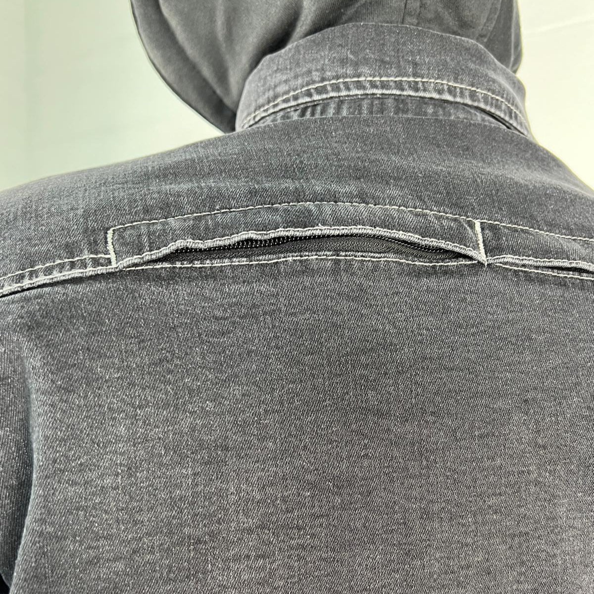 Men's Armored Denim Shirt with Removable Hoodie - Stylish Protective Jacket for Motorcycle Riding & Outdoor Adventures