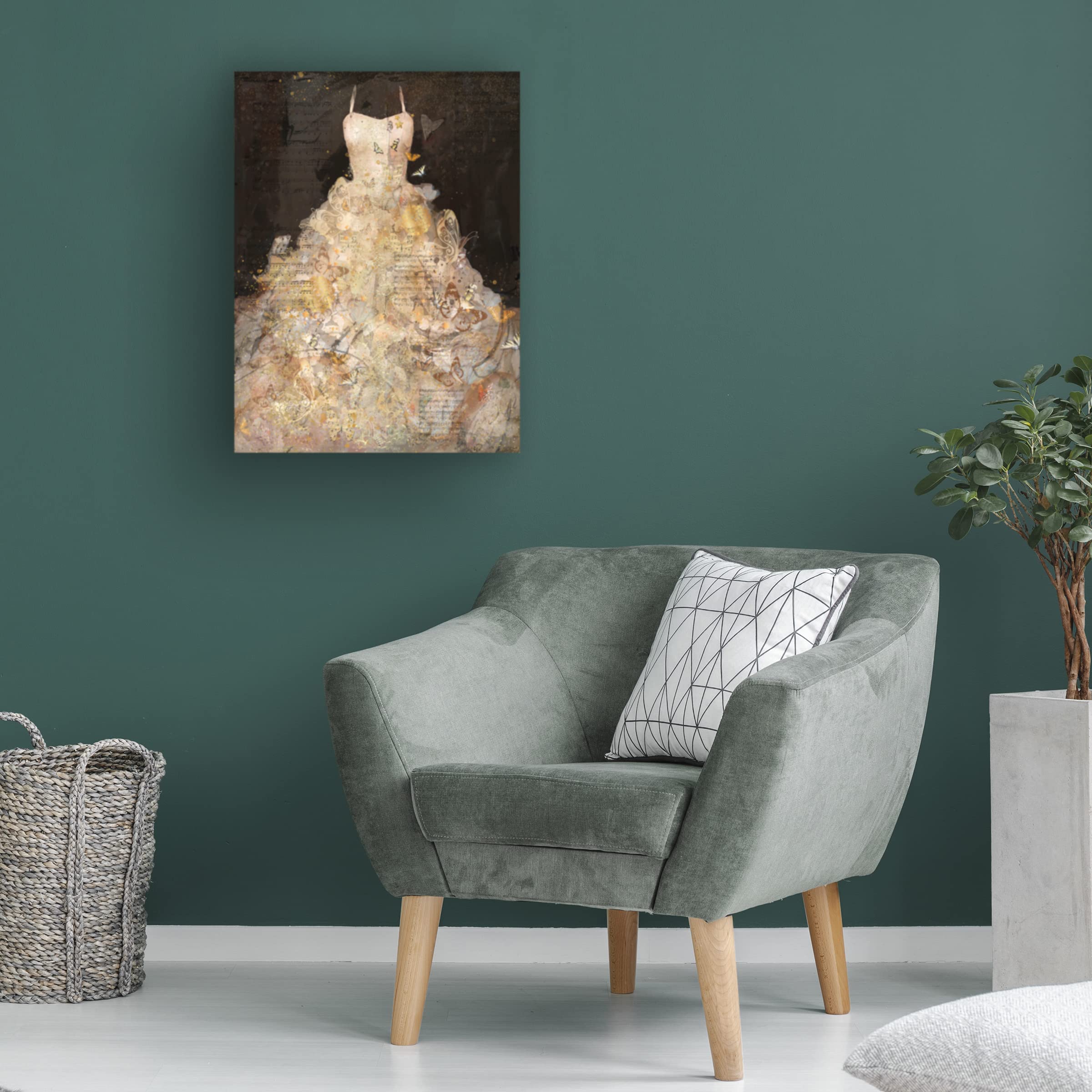 Trademark Fine Art 'Butterfly Dress' Canvas Wall Art Print by Marta Wiley - Elegant Home Decor for Living Room, Bedroom & Office