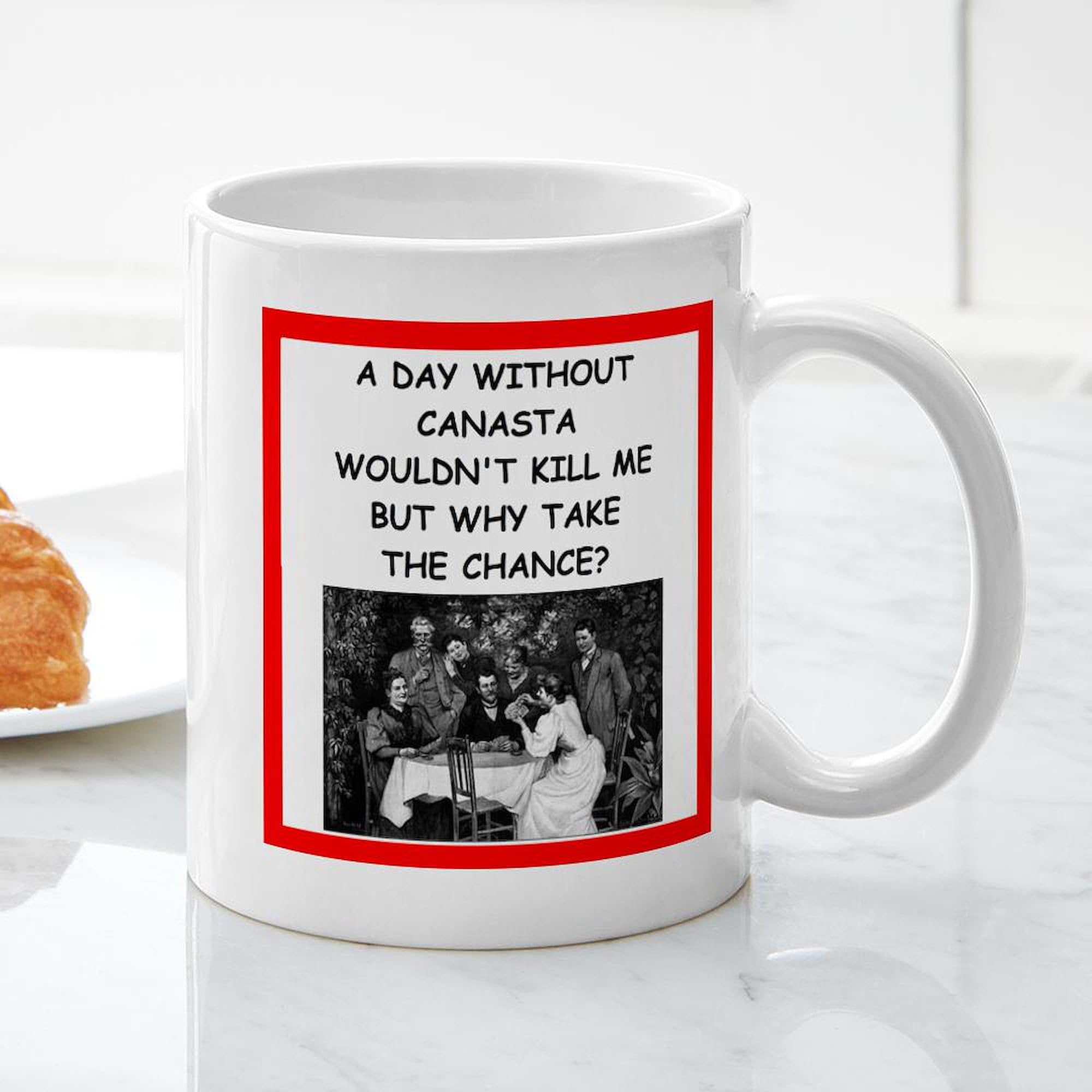 **11 oz (325 ml) Ceramic Coffee Mug - Canasta Design by CafePress - Perfect for Home, Office & Gifts**
