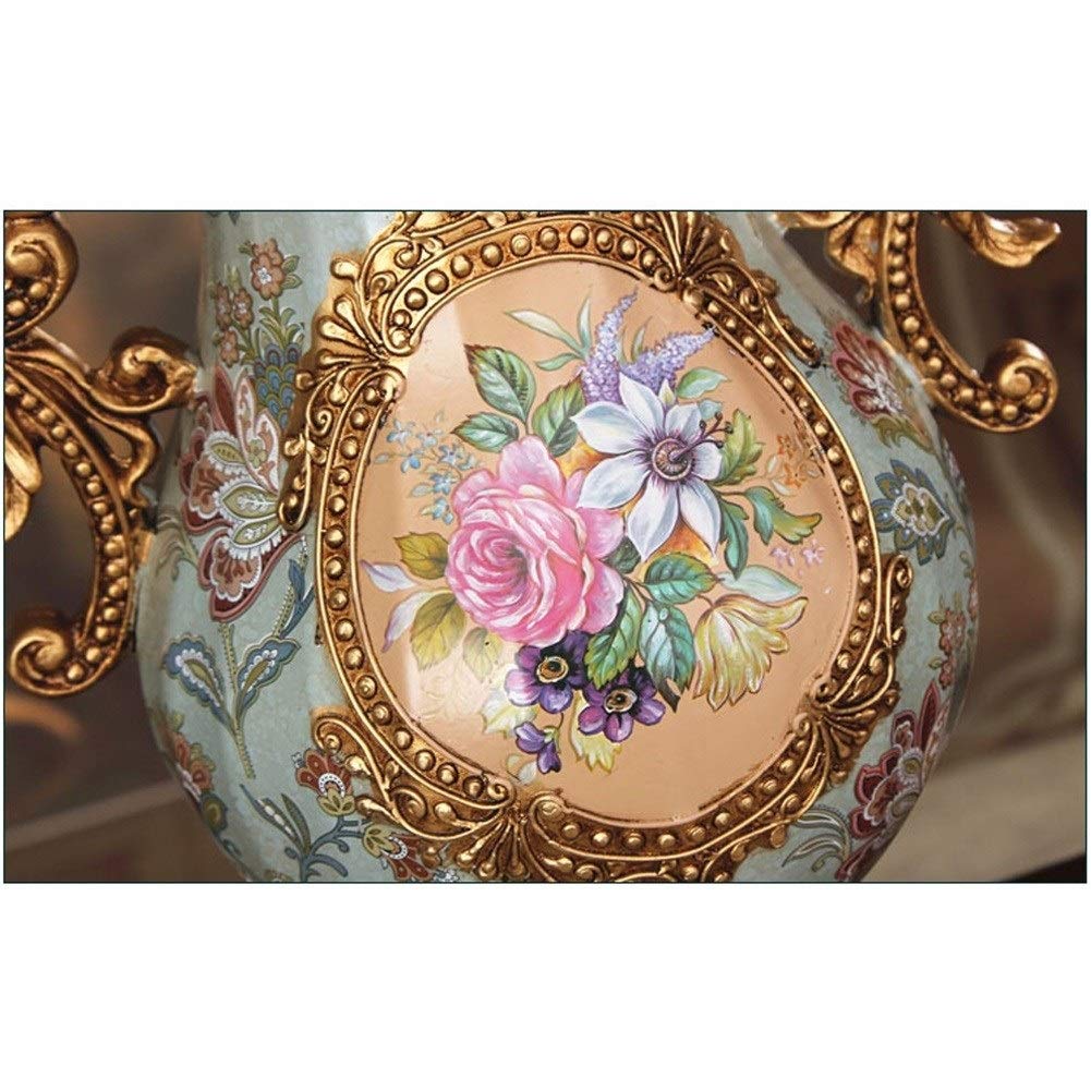European-Style Retro Resin Tall Vases with Artificial Flower Arrangements - 26 Inch Large Decorative Floral Centerpiece for Living Room, Dining Table, Bedroom, Office & Hotel Decor - Perfect for Home Styling and Gift Giving