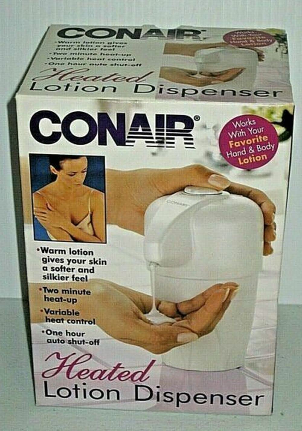 Conair HLD20P Heated Lotion Dispenser - Warm Moisturizer for Dry Skin - Perfect for Spa, Massage & Winter Skincare at Home