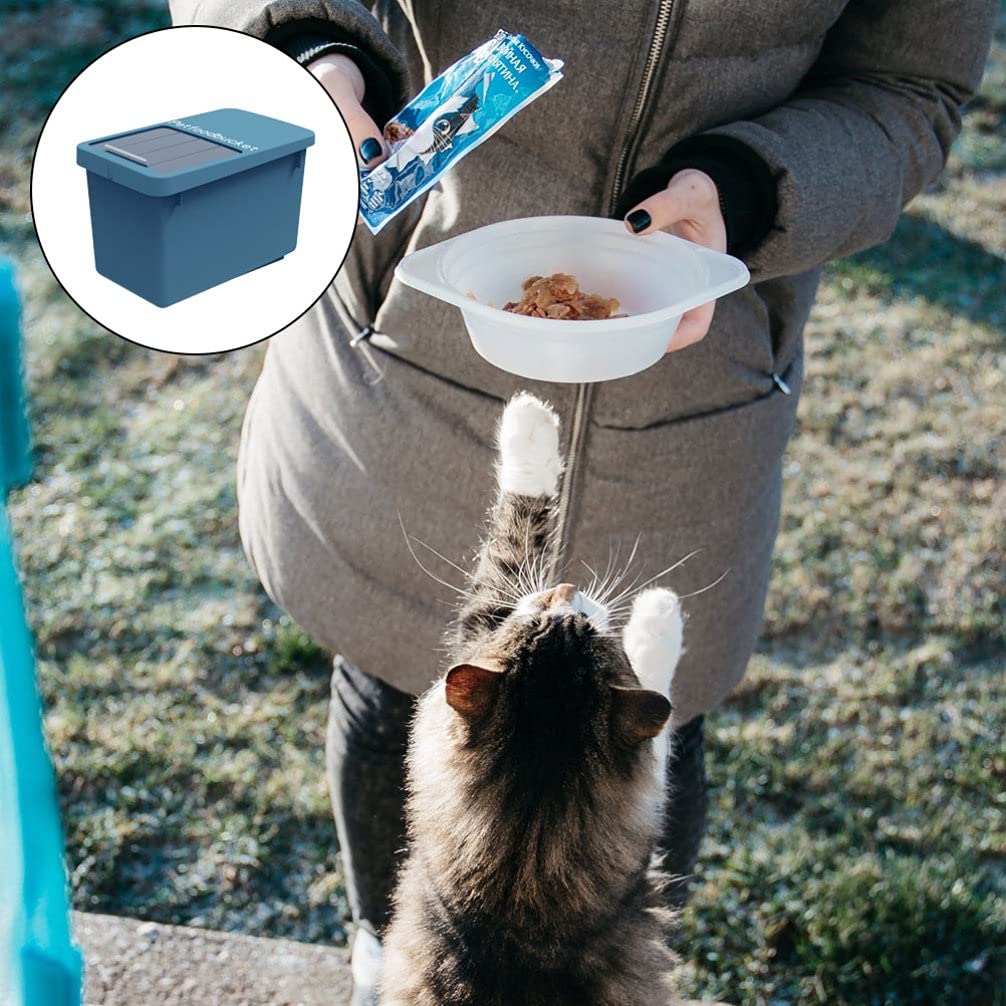1pc Large Capacity Airtight Pet Food Storage Container - Sealed Grain Bin for Cat & Dog Food - Perfect for Dry Food, Treats, and Bulk Grain Storage at Home