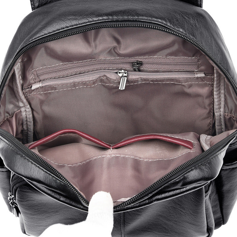 Premium Genuine Leather Backpack - Soft, Durable & Stylish for Men & Women | Perfect for Travel, Work & School | Water-Resistant & Spacious Design