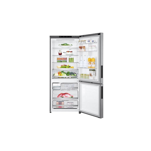 LG GB 455PL 454L Bottom Mount Refrigerator with Door Cooling - Stainless Steel Finish | Energy Efficient, Spacious Design for Modern Kitchens & Open Floor Plans