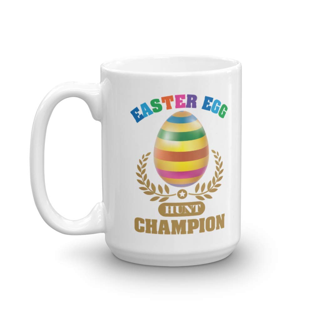 Easter Egg Hunt Ceramic Coffee & Tea Mug - 15oz Insulated Cup for Hot & Cold Drinks - Perfect for Easter Celebrations, Gift Giving, and Daily Use