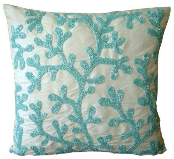 Aqua Blue Ocean Animal Throw Pillow Covers - Soft Sea Turtle, Dolphin & Whale Designs for Kids Room, Nursery or Beach House Decor