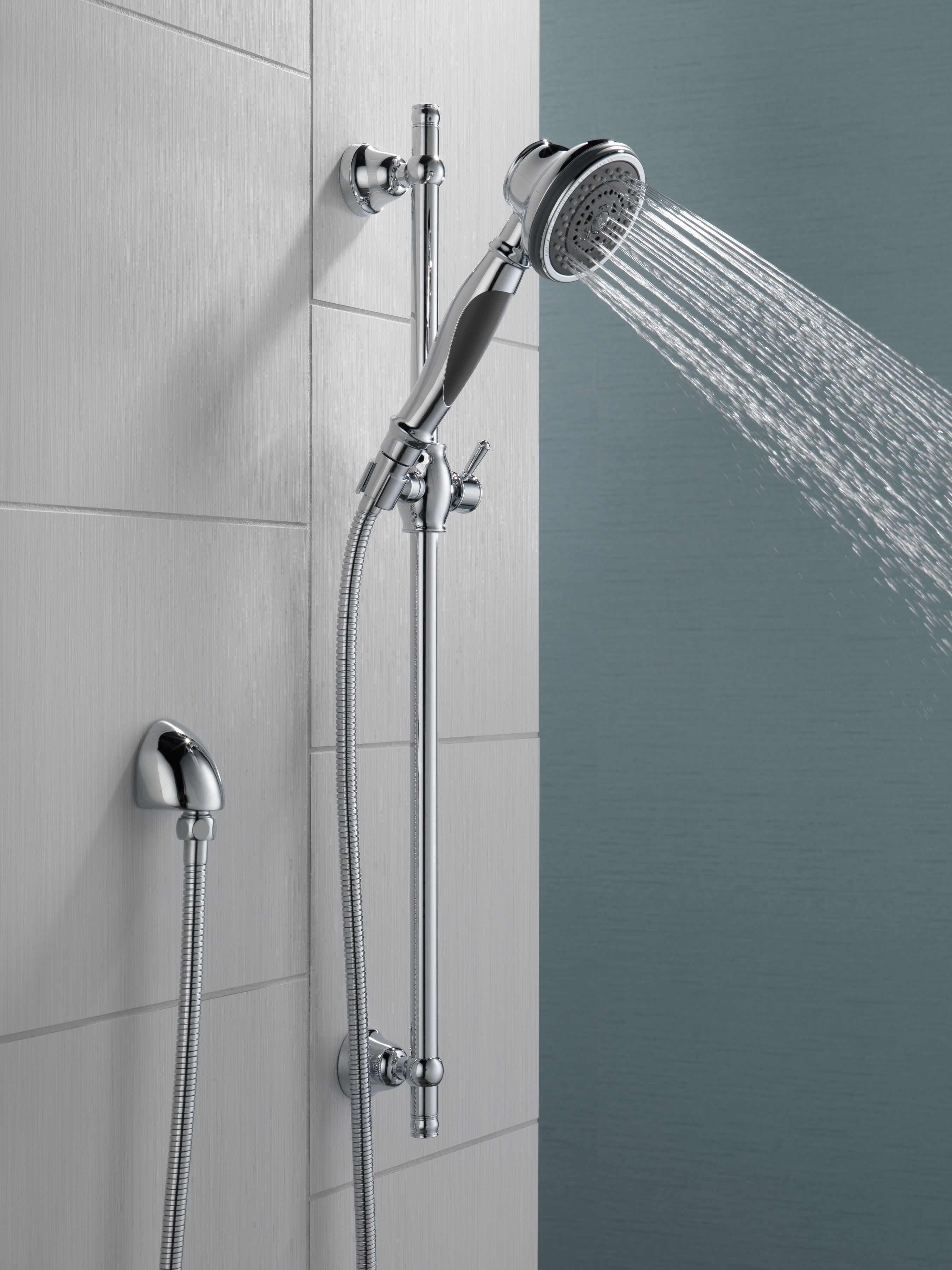 Delta 57021 CZ 3-Setting Hand Shower with Slide Bar in Champagne Bronze - Perfect for Bathroom Renovation & Spa-Like Shower Experience