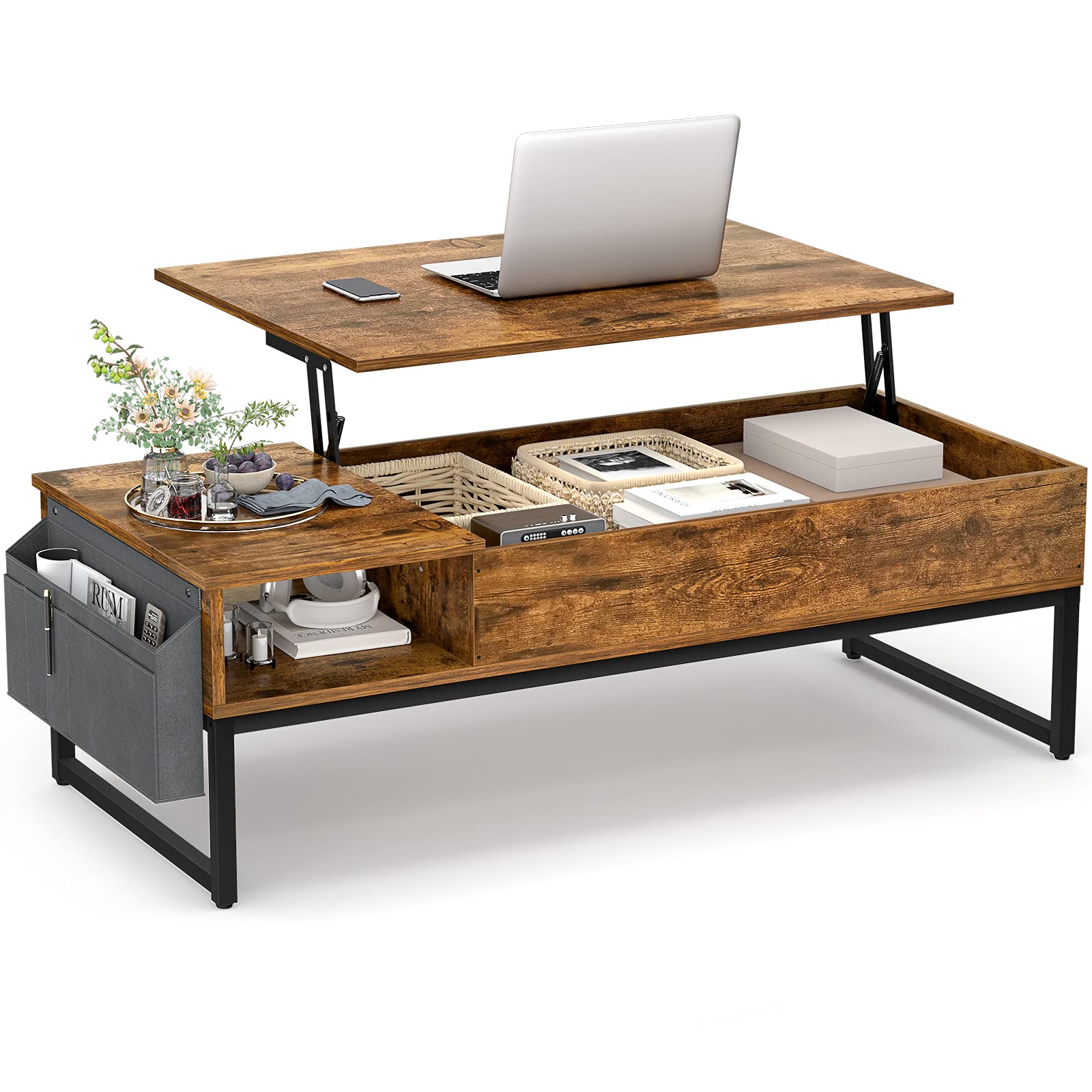Aheaplus Lift Top Coffee Table with Storage - 43.3