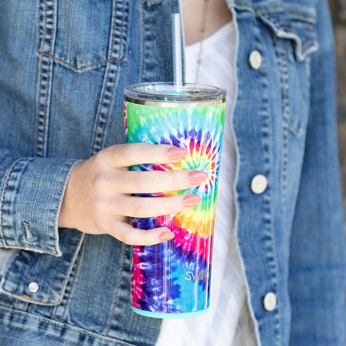 Swig Life 22oz Triple Insulated Stainless Steel Skinny Tumbler with Lid - Double Wall Vacuum Sealed Travel Mug, Dishwasher Safe, Leakproof Coffee Cup for Hot & Cold Drinks - Perfect for Office, Gym, Hiking and Commuting