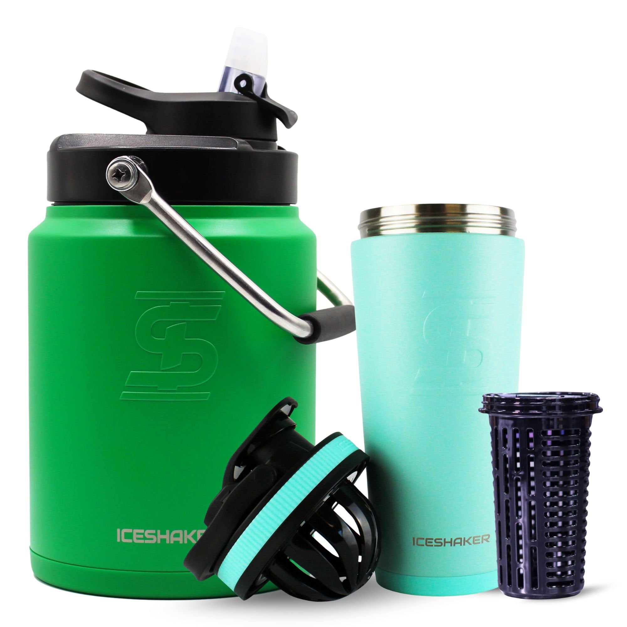 Premium Ice Shaker Hydration Pack - Insulated Water Bottle for Gym, Workout & Outdoor Sports - Leakproof & BPA-Free Shaker Cup for Protein Shakes & Cold Drinks
