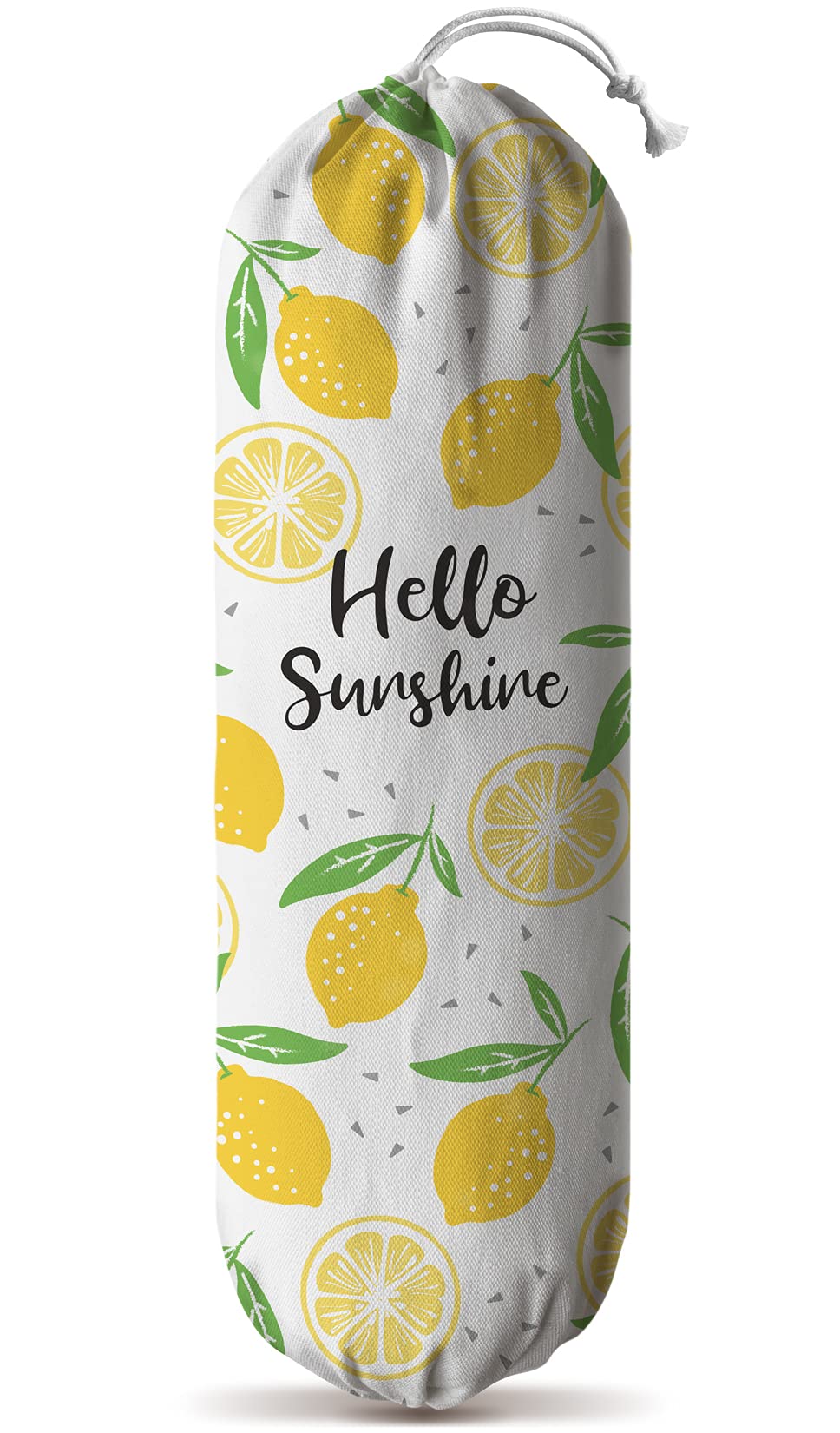 HGILIAN Lemon Grocery Bag Holder - Sunshine Plastic Bag Organizer for Kitchen, Trash & Shopping Bags Storage - Cute Lemon Kitchen Decor & Practical Gift for Women - Perfect for Pantry, Laundry Room & Home Organization