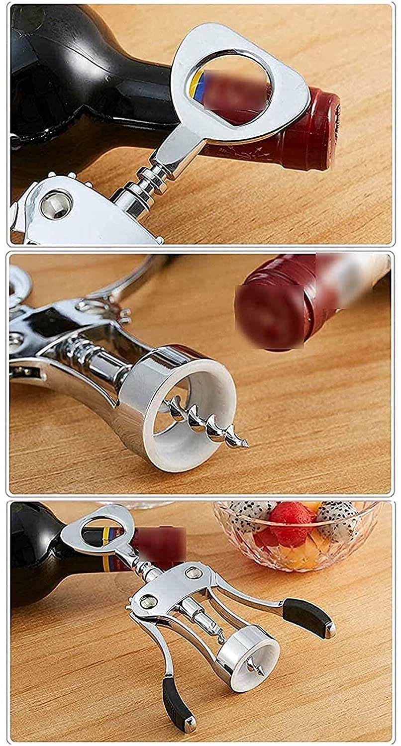Premium Wine Bottle Opener & Beer Cap Remover - Multi-Functional Corkscrew for Kitchen, Restaurant, Bar - Ideal for Professionals & Home Use (Perfect for Entertaining, Dinner Parties & Everyday Wine Enjoyment)