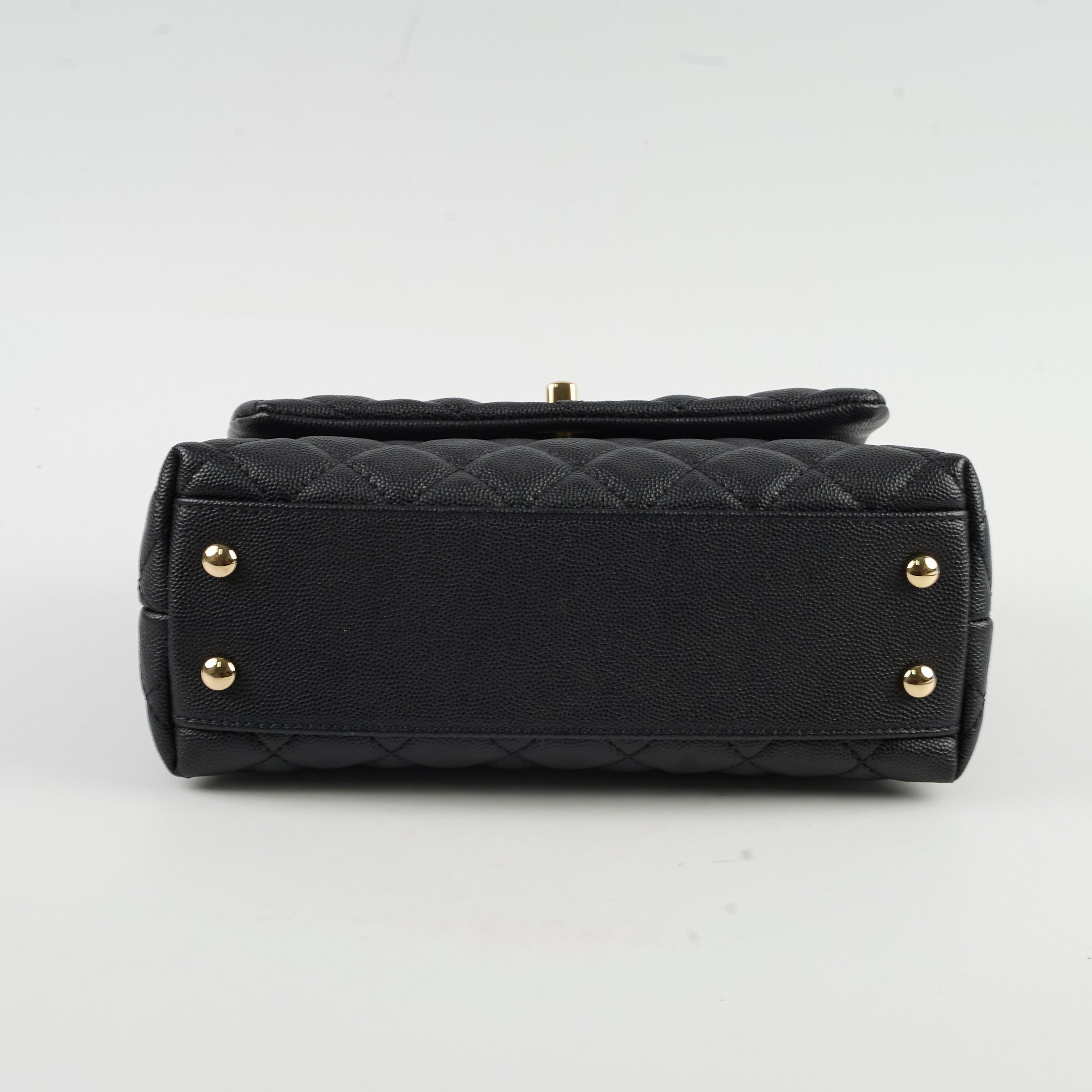 Chanel Small Coco Handle Bag in Black Caviar Leather - Perfect for Evening Events & Luxury Fashion Accessories
