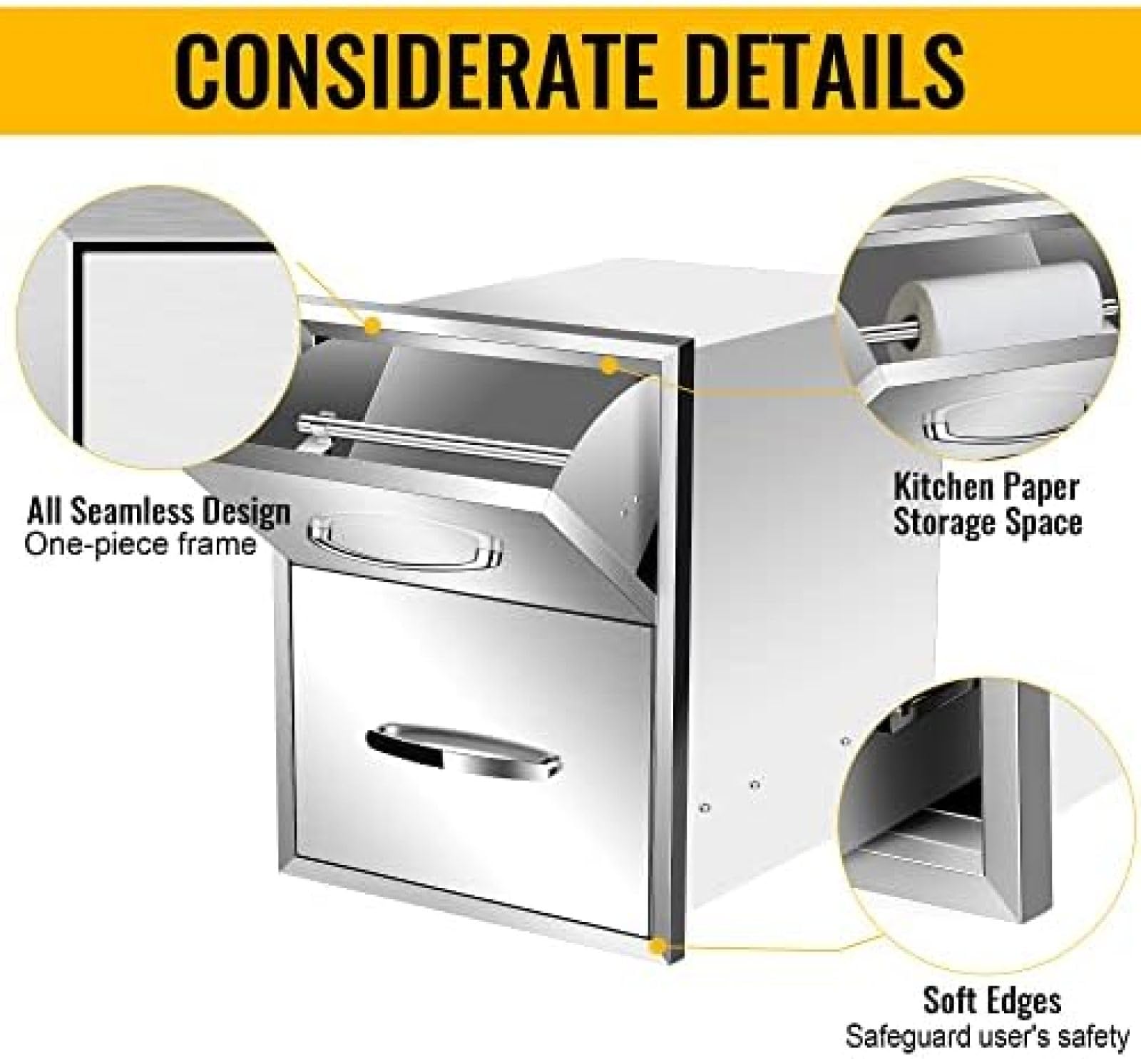 Stainless Steel Double Drawer for Outdoor Kitchen & BBQ Island - 16
