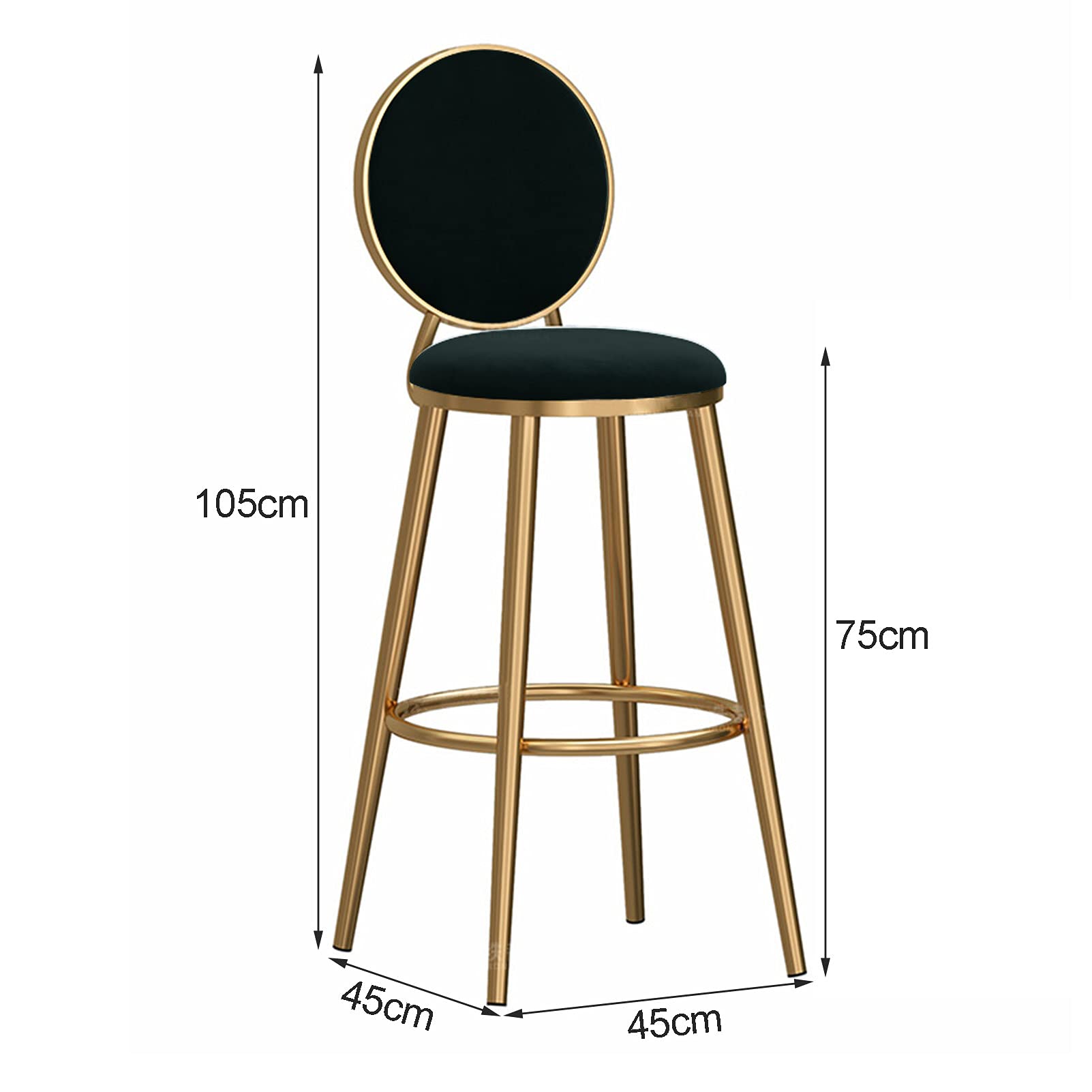 Velvet Bar Stools Set of 2 - 30