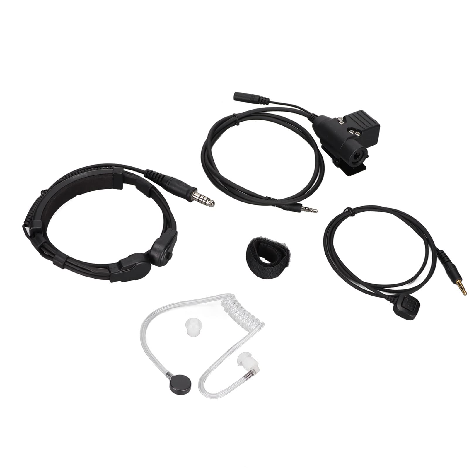 Professional Throat Microphone Headset with Acoustic Tube - Clear Sound, Telescopic Design, 3.5mm PU Wire Hands-Free for Mobile Phones | Ideal for Motorcycle Riding, Construction Work & Outdoor Activities