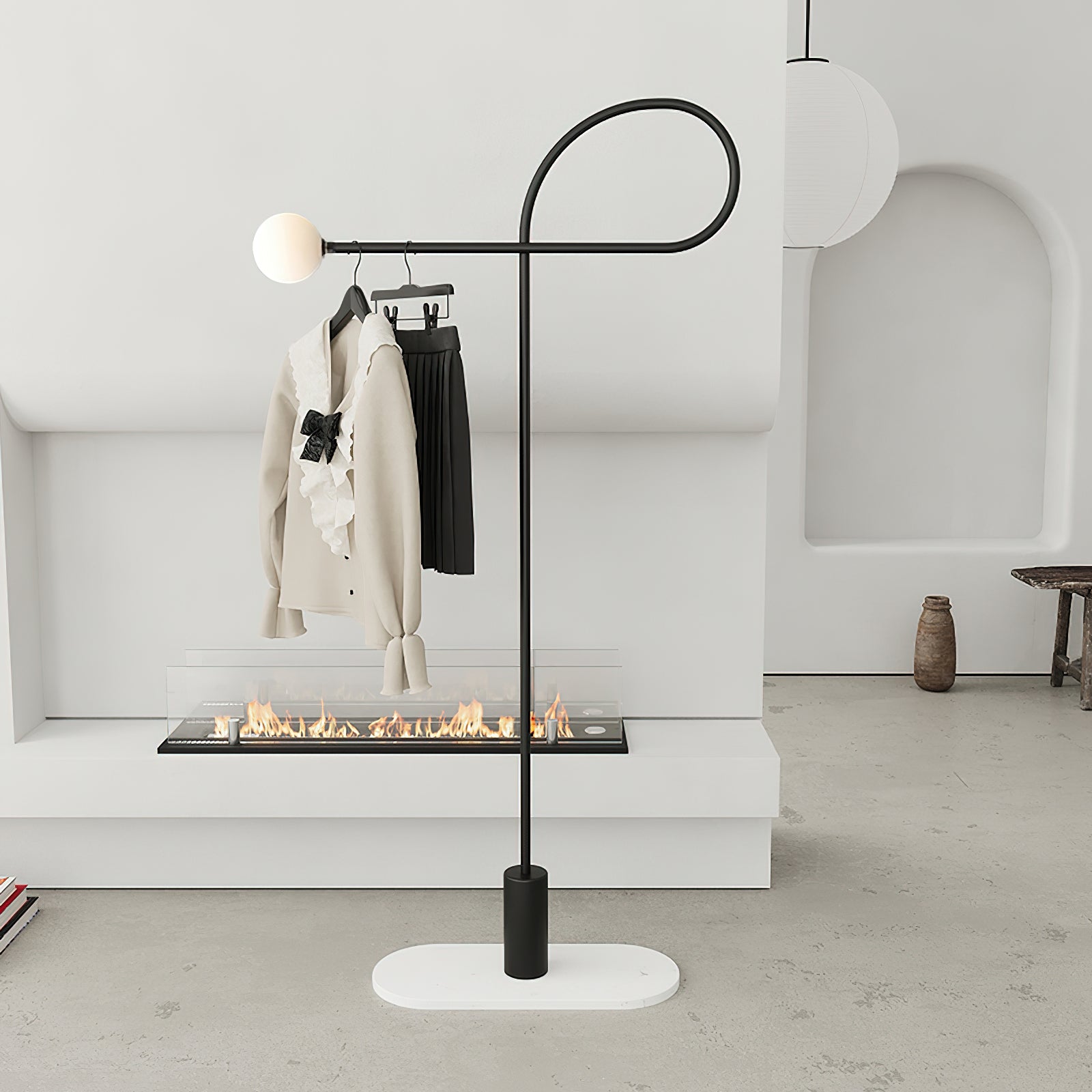 Arcane Orb Floor Lamp - Modern LED Standing Light with Adjustable Brightness for Living Room, Bedroom, or Office Decor