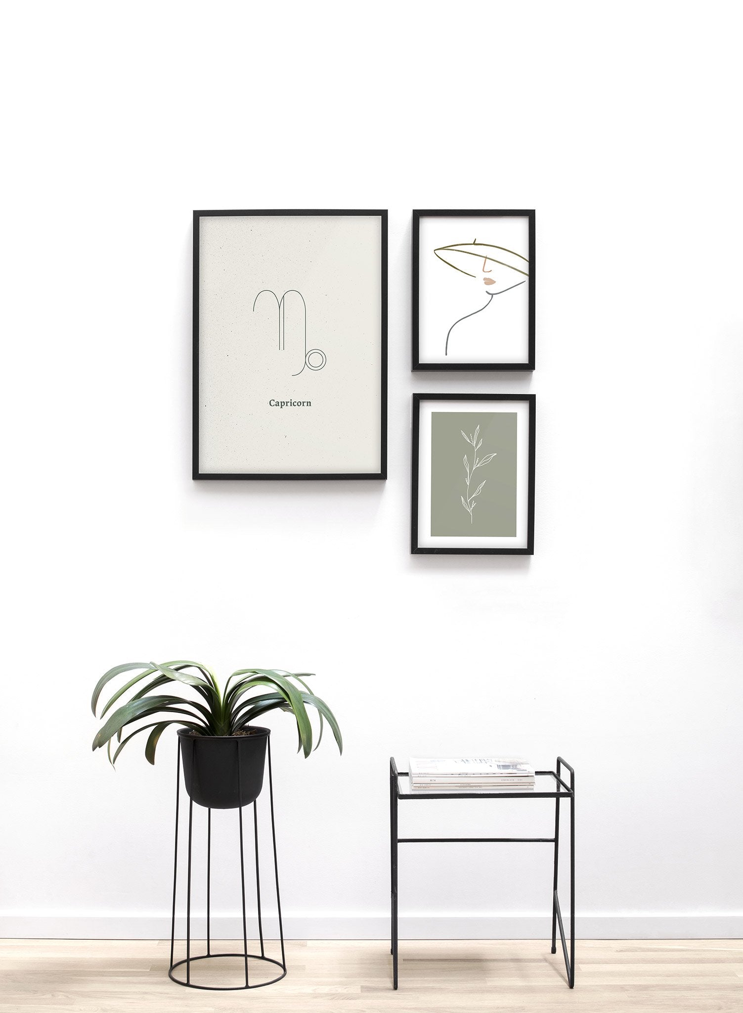 Minimalist Capricorn Zodiac Poster - Elegant Wall Art for Home, Office & Gift Giving - Perfect for Astrology Lovers & Room Decor