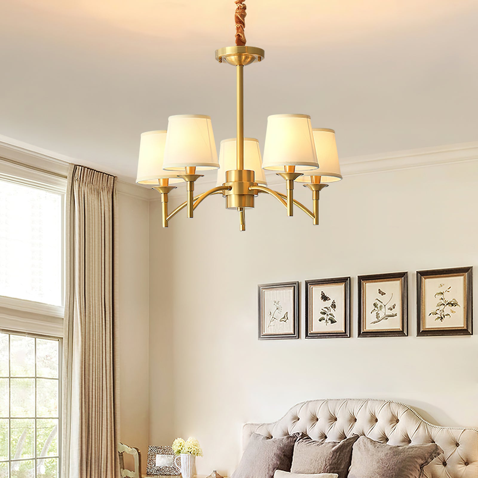 Devona Traditional Crystal Chandelier - Elegant Ceiling Light Fixture for Dining Room, Living Room & Bedroom | Perfect for Home Decor, Wedding & Luxury Interior Design