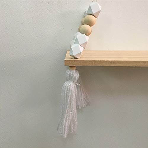 Handmade Rustic Pine Wood Wall Shelf - Farmhouse Boho Floating Shelf for Bedroom, Bathroom, Living Room & Kitchen Decor - 15