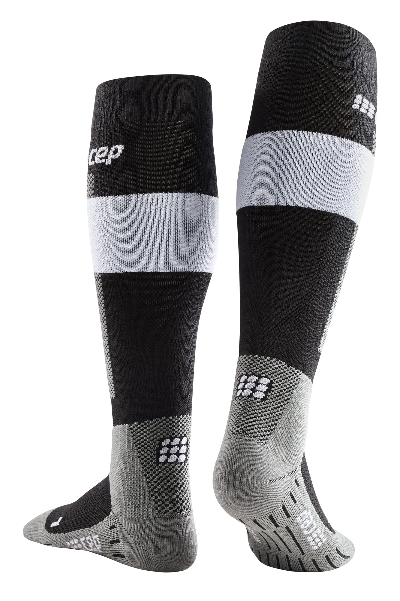 CEP Men's Performance Winter Ski Merino Wool Compression Socks - Warm & Breathable for Skiing, Hiking & Cold Weather Activities