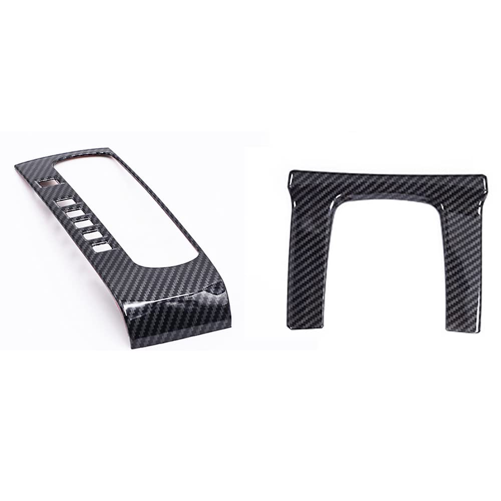 XITER Carbon Fiber Gear Panel Trim & Shift Box Cover for 2016-2021 Honda Civic 10th Gen (Automatic Transmission) - 2PC Interior Accessories for Enhanced Car Styling & Protection