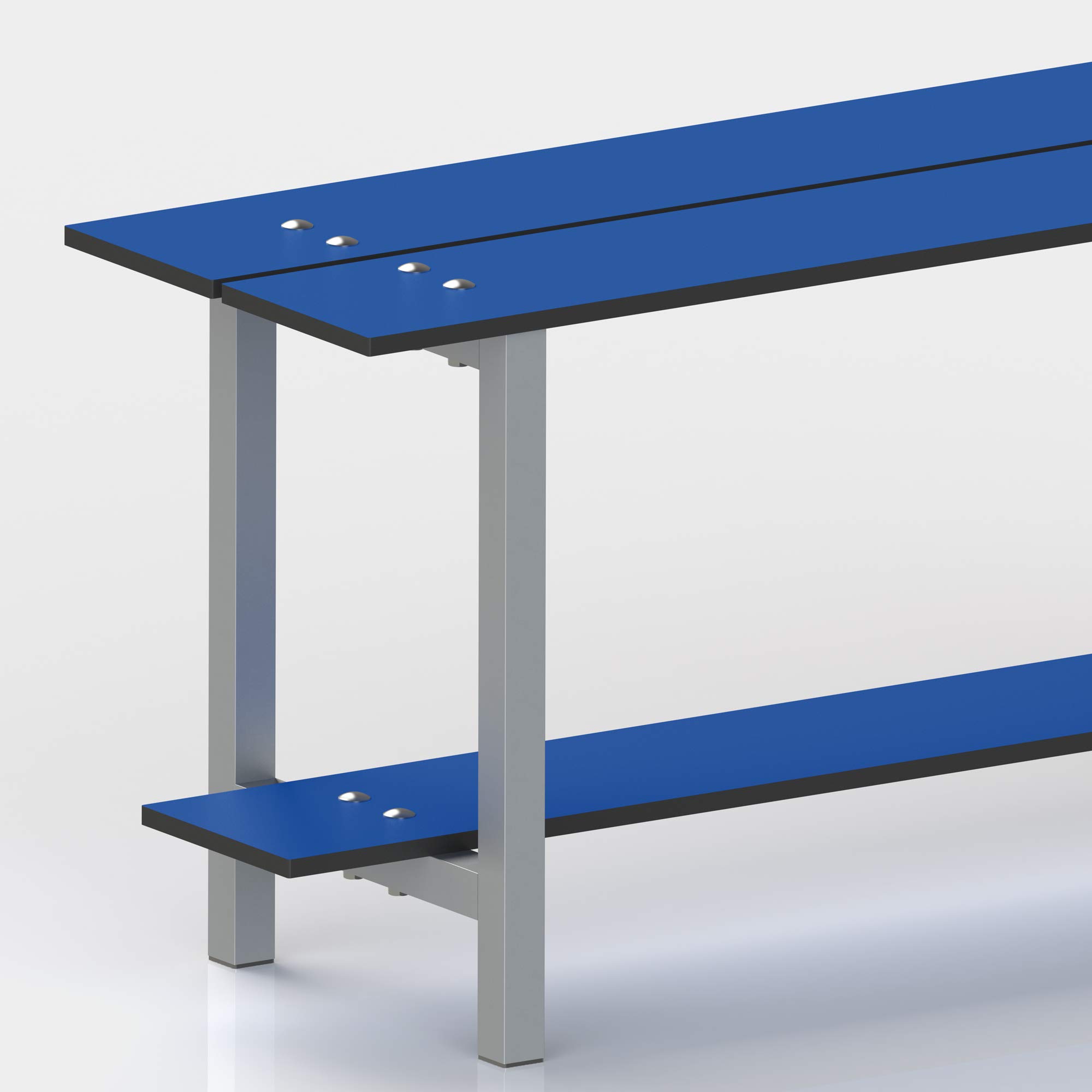 3-Pack Aluminum Rectangular Feet for Locker Room Benches - Matt Anodized Side Legs for Durable Bench Seats | Perfect for Gym, Locker Room & Commercial Seating Areas