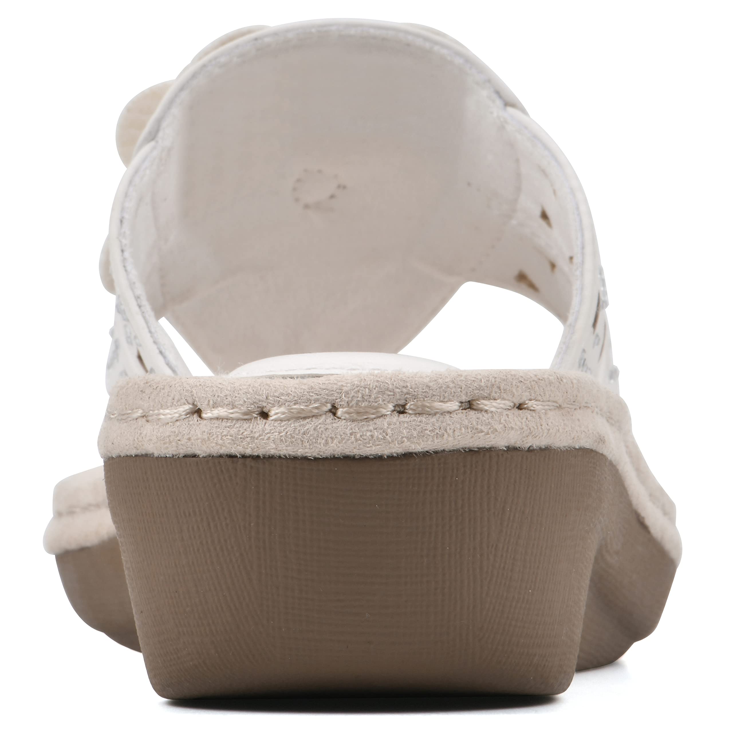 White Mountain Cynthia Wedge Sandal for Women - Comfortable Summer Walking