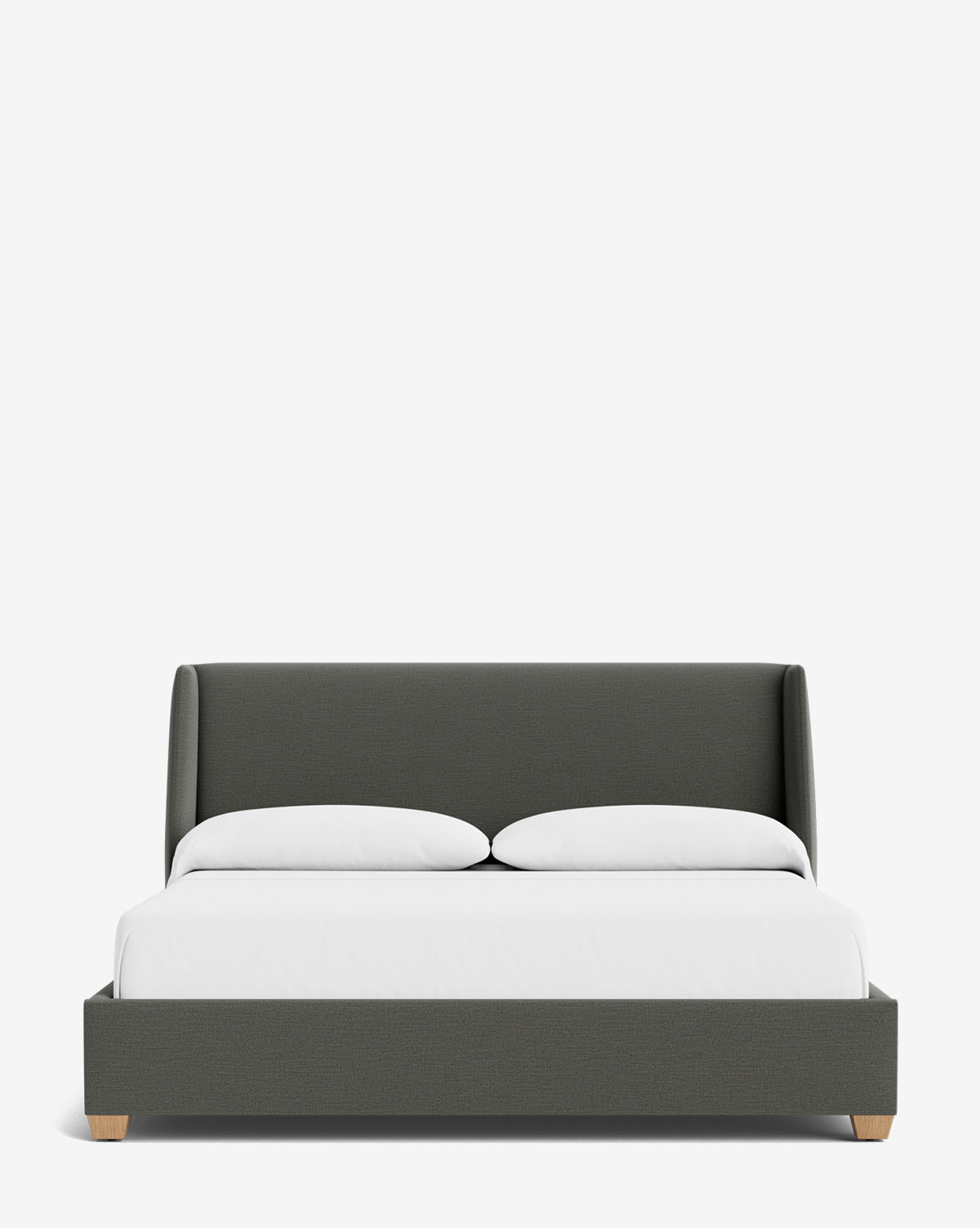 Walt Bed Low Headboard - Modern Minimalist Bed Frame for Small Spaces - Perfect for Apartments, Dorms & Guest Rooms