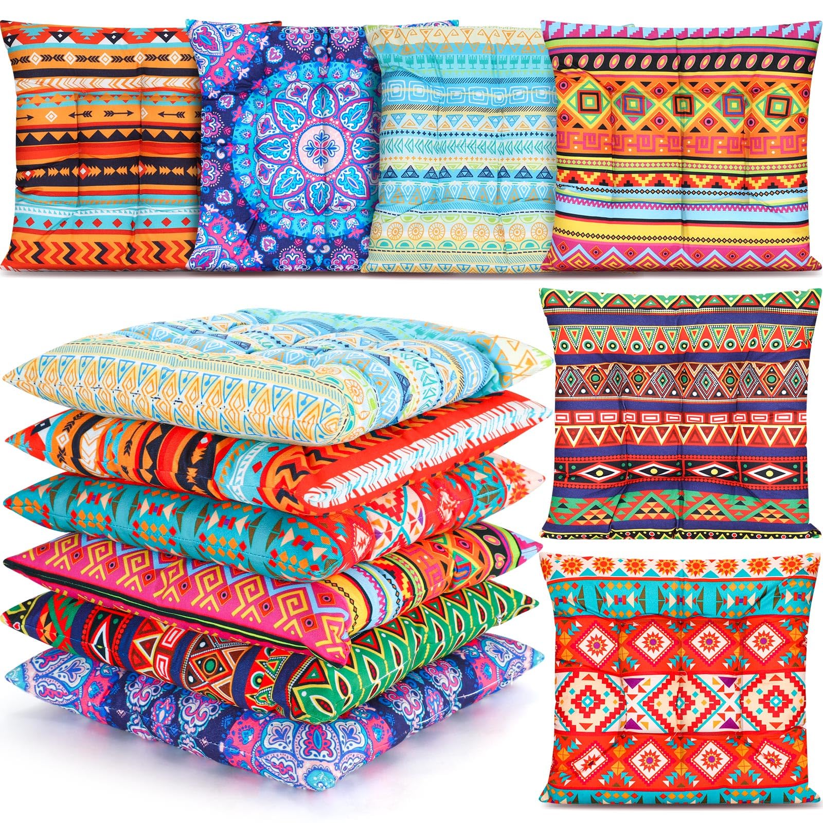 6 Bohemian Floor Pillows 15