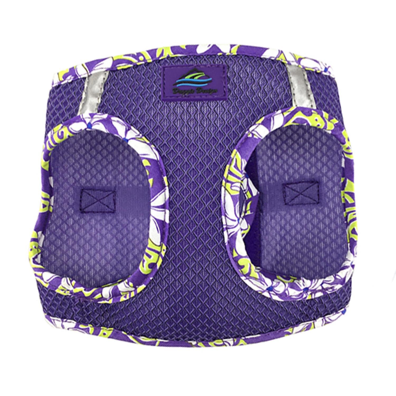 DOGGIE DESIGN No-Choke Dog Harness with Hawaiian Print – Adjustable & Breathable for Small to Large Dogs – Perfect for Walking, Hiking & Outdoor Adventures