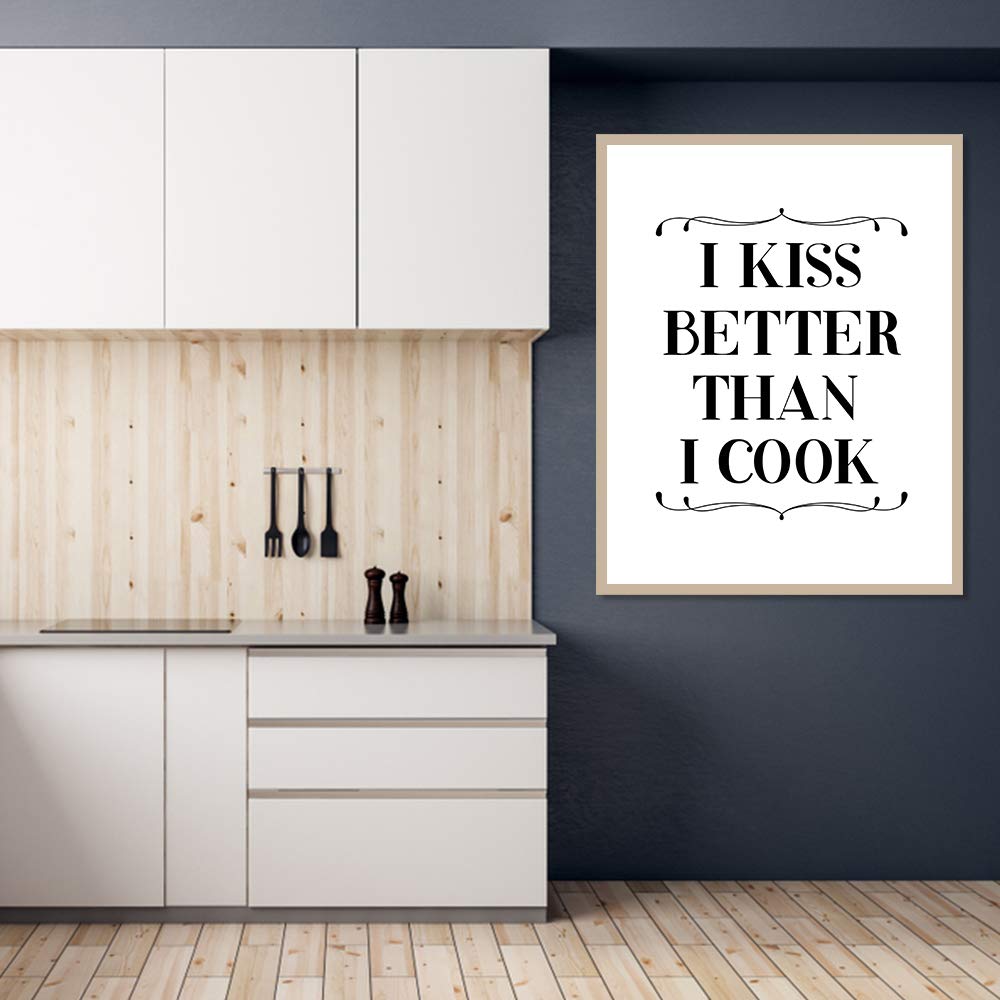 Cook Wall Art Print - 8x10 Unframed, Minimalist Kitchen Decor for Modern Homes
