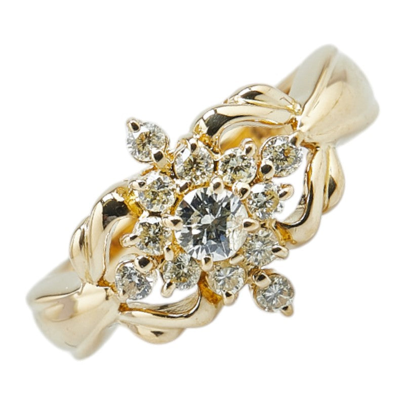 18K Yellow Gold Diamond Ring for Women - Elegant Solitaire Engagement & Wedding Band - Perfect for Proposals, Anniversaries & Special Occasions