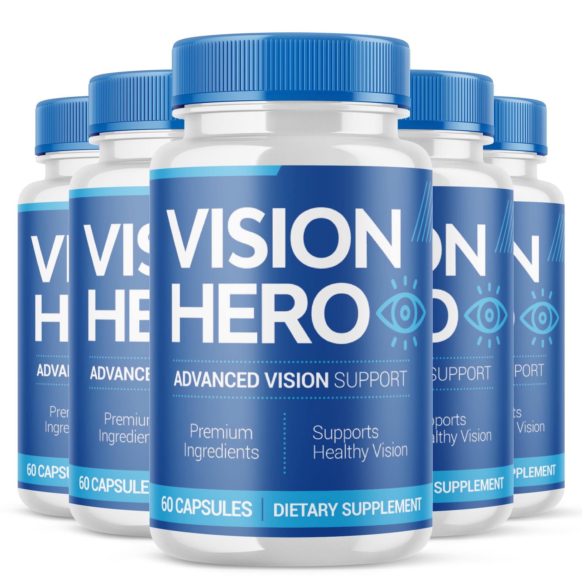 S.O Labs Vision Hero Advanced Formula Eye Health Supplement - 5 Pack (300 Capsules) | Supports Vision Clarity & Eye Strain Relief | Perfect for Gamers, Office Workers & Night Drivers