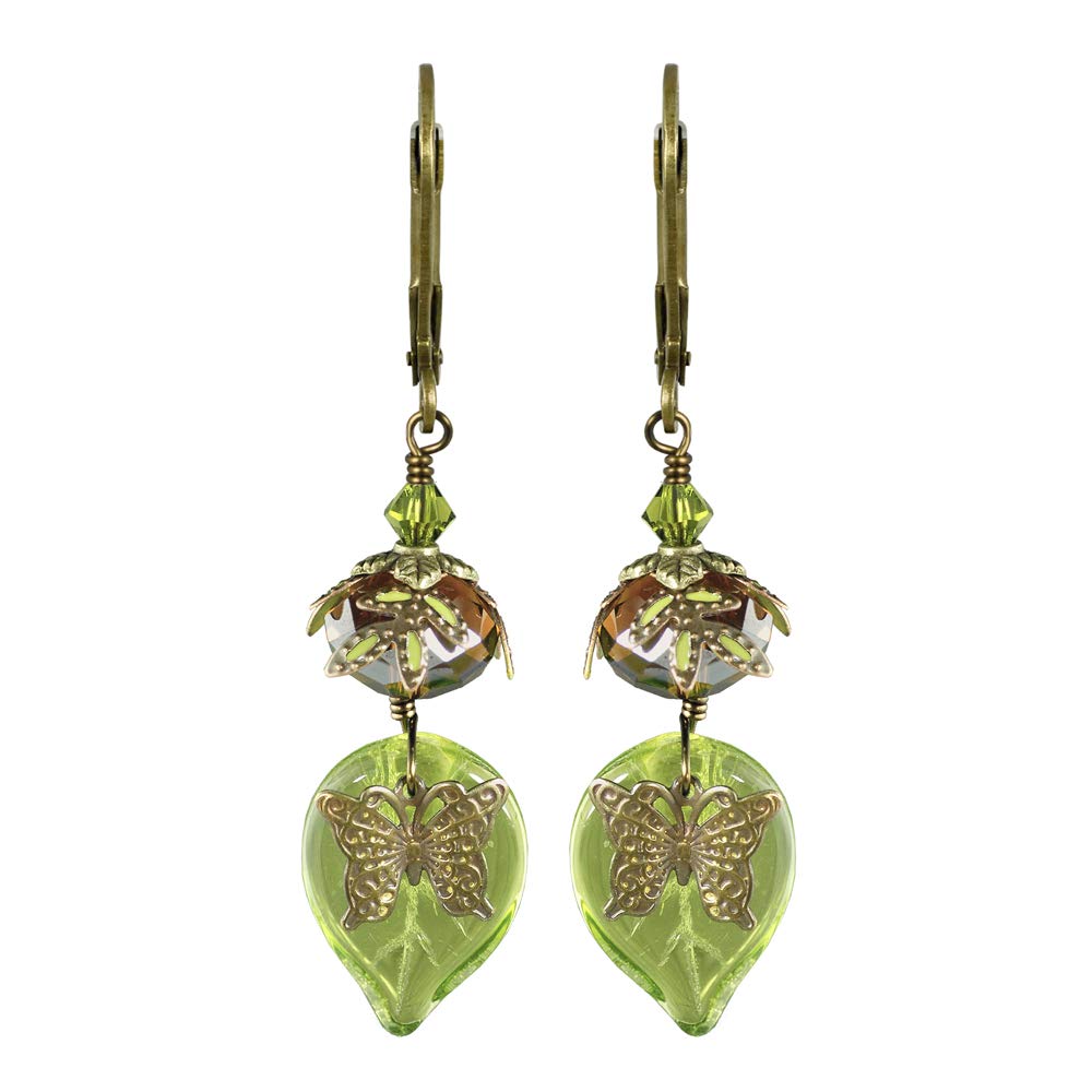 Hand Painted Artisan Earrings - Sweet Nectar Floral Dangle Earrings for Women | Boho Chic Jewelry Gift | Perfect for Weddings, Parties & Everyday Wear