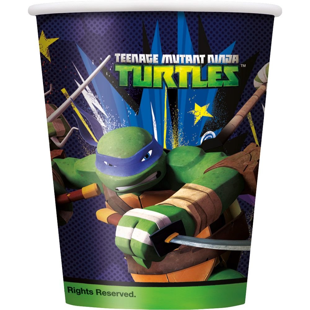 Teenage Mutant Ninja Turtles Party Cups - 8 Pack | Colorful Plastic Cups for Kids Birthday Parties, Themed Events & TMNT Movie Nights