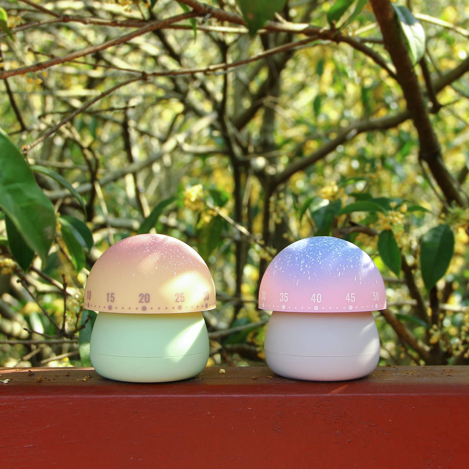 60-Minute Wind Up Mechanical Kitchen Timer - Cute Mushroom-Shaped Manual Countdown Timer for Cooking, Baking, Study & Classroom (Pink) | Perfect for Kids, Home Chefs & Teachers