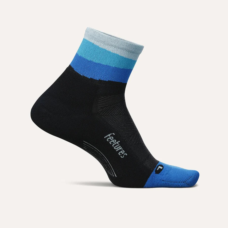 Feetures Elite Quarter Length Light Cushion Running Socks - Breathable Performance Socks for Men & Women - Perfect for Marathon, Trail Running & Workouts