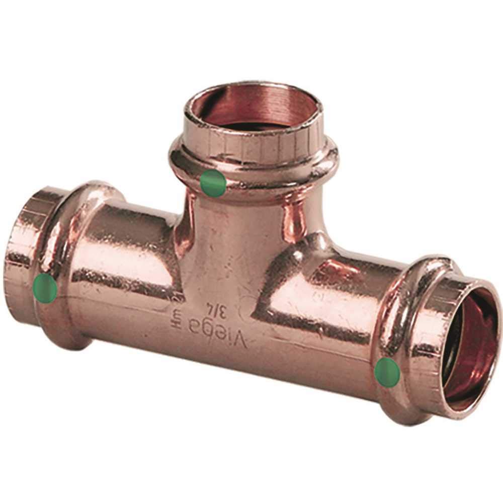 Viega 77387 Propress Zero Lead Copper Tee - 3/4