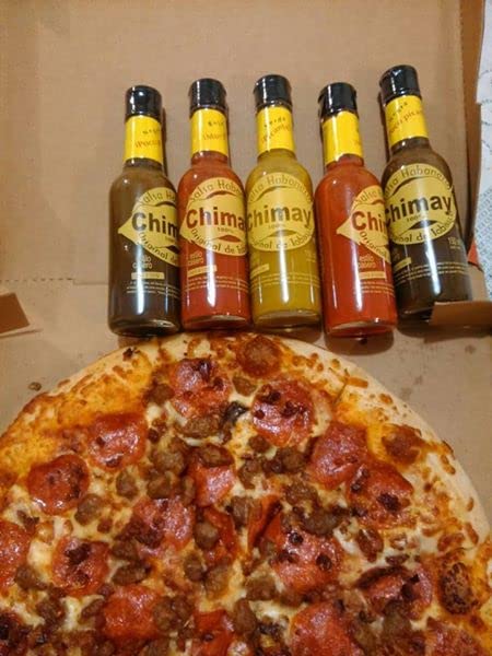 Chimay Chile Habanero Hot Sauce Variety Pack - Red Habanero, Yellow Extra Hot, Black Label Reserve & Green Habanero - 5oz Each (4-Pack) | Perfect for Tacos, Wings, BBQ & Spicy Food Lovers
